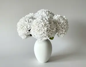 Faux Hydrangea - White (5 Stems)