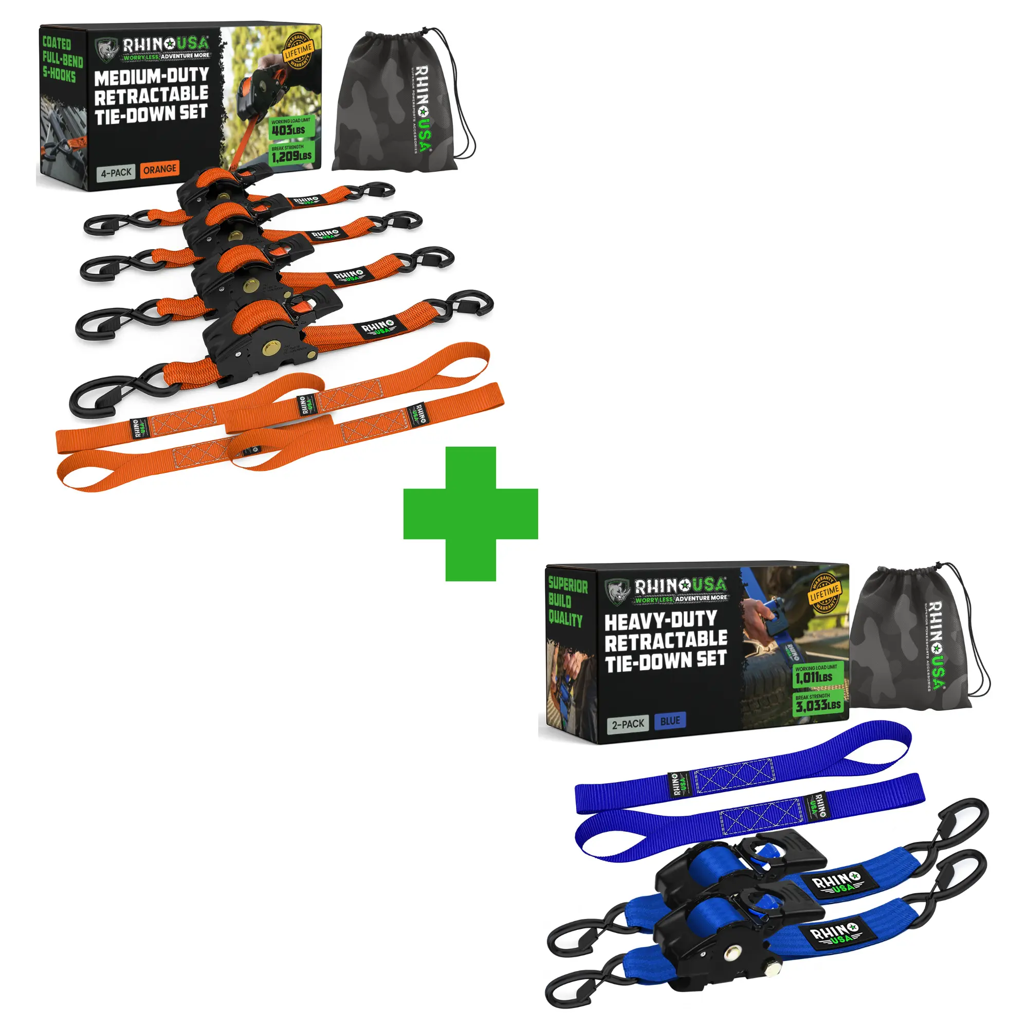 1” ORG 4pc + 2” BLU 2pc