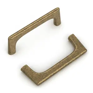 goldenwarm 5 Pack 3-3/4Inch Antique Brass/ Black Cabinet Pulls Vintage Cabinet Handles Antique Brass Kitchen Cabinet Handles Zinc Alloy Cabinet Handles