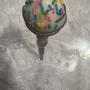 Hand Beaded Cake Pop Pen with Colorful Sprinkles Food Dessert