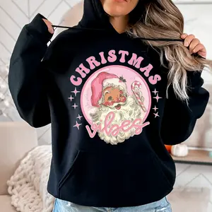 Retro Pink Santa Christmas Sweatshirt