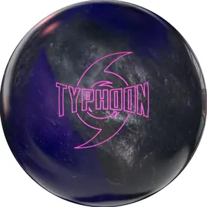 Storm PRE-DRILLED Typhoon Bowling Ball - Royal Purple/Steel (This item includes a free Bowlerstore Rubber Shammy- Colors will vary for the shammy)