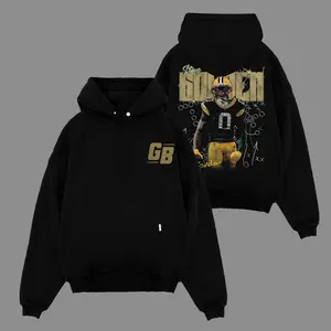 Retro Matthew Golden 0 Graphic Premium Cotton Hoodie Sweatshirt T-Shirt For Cheeseheads, Packers Football Fans Apparel, Football Streetwear Tee, Gift For Football Fan Graphic Tee