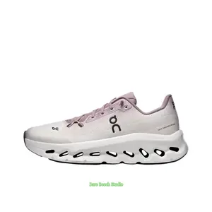 Lightweight Lifestyle Sneaker, White with Pink and Purple Accents, Midsole Technology and Sock-like Structure Design