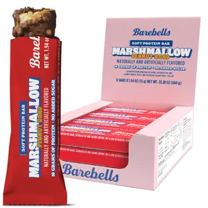 Barebells Protein Bars Marshmallow Peanut Road - 12 Count, 1.9oz Bars -Snacks with High Protein