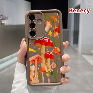 Phone Case Compatible with Samsung Galaxy S26 Ultra S24 S23 Plus S25 S22+  Mushroom Fantasy Realm Pattern Anti-Scratch Shockproof TPU Bumper Drop-proof Cover Cellphone Protective Casing