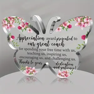 Panelee Thank You Gifts for Women Men Acrylic Appreciation Gift Inspirational Gift Office Coworker Gifts Farewell Gift Acrylic Sign Table Decor for Home(Appreciation Coach)