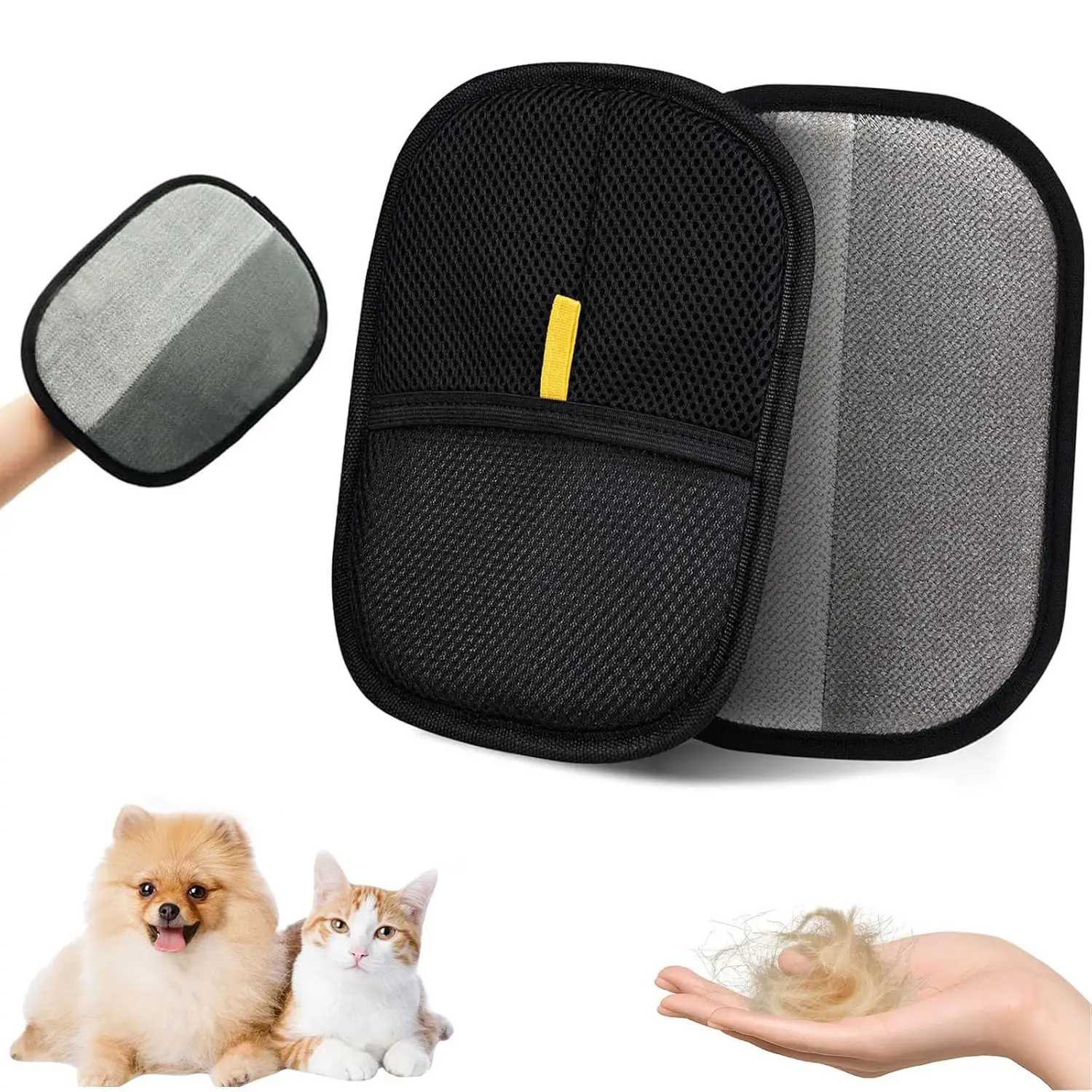 Reusable Pet Hair Remover Glove, 1 Count Handheld Pet Hair Removing Glove, Pet Hair Removal Tool, Dog & Cat Grooming Supplies