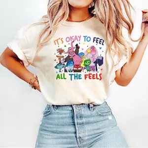 Comfort Colors® It's Okay To Feel All The Feels T-Shirt, Therapy Shirt, Teacher Shirt, Gift for Teacher