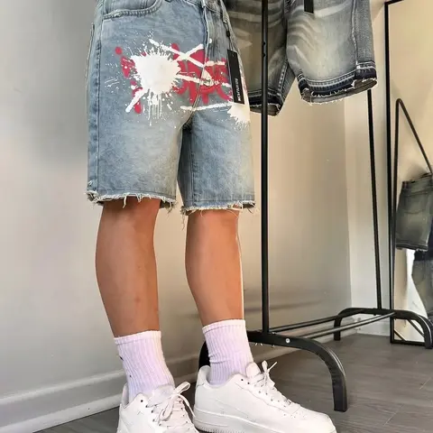 Men's Loose-Fit Street Style Shorts, Loose Fitting Shorts, Casual Breathable, Menswear Streetwear All-Season Plain Design, Breathable Cotton Material, Ideal for Daily Wear & Summer Commuting