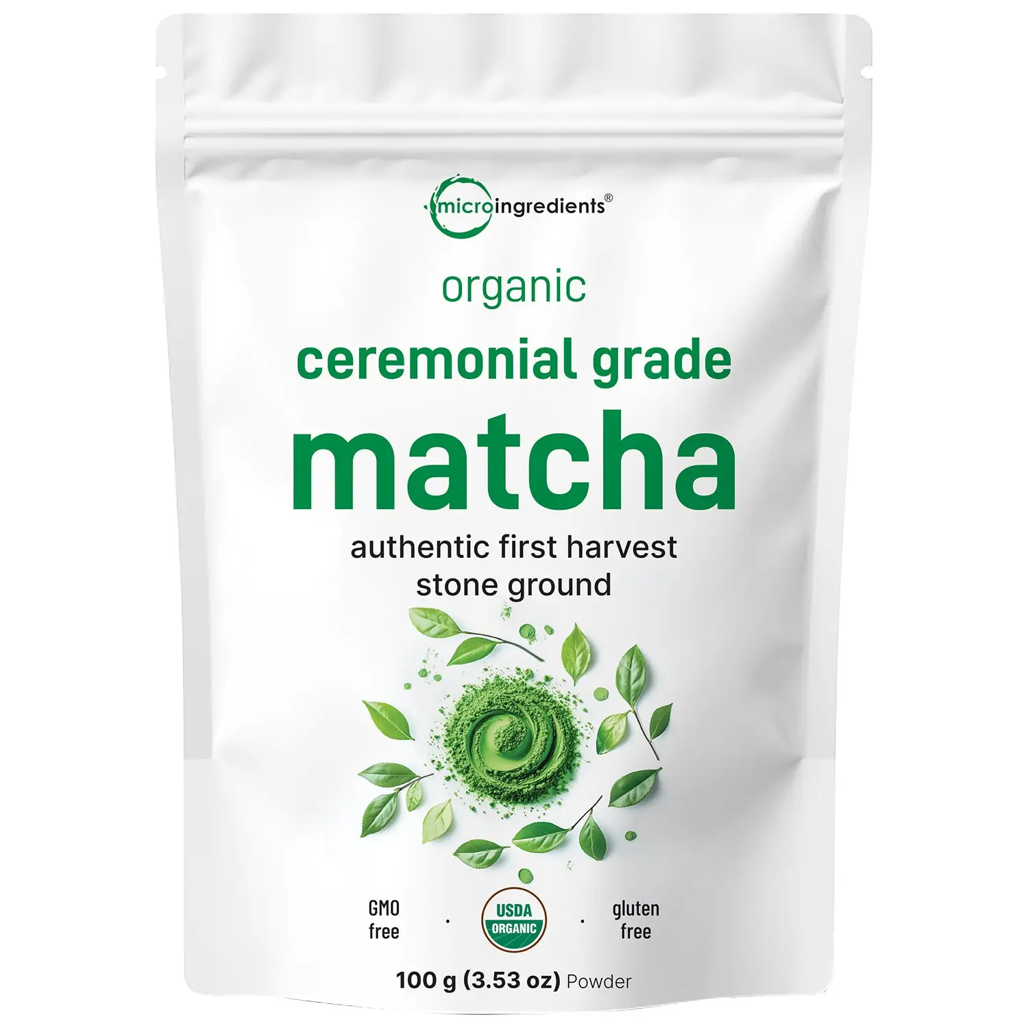 Micro Ingredients Organic Ceremonial Grade Matcha Green Tea Powder, 100g