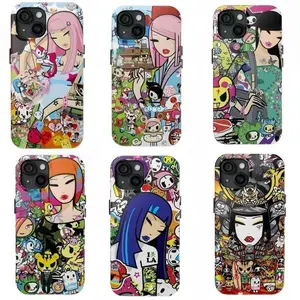 Tokidoki Lady Doodle Tough Case Cool Y2K Aesthetic GiftSuitable for iPhone 17-11 Pro Max/Plus and  Samsung Galaxy S23-25
