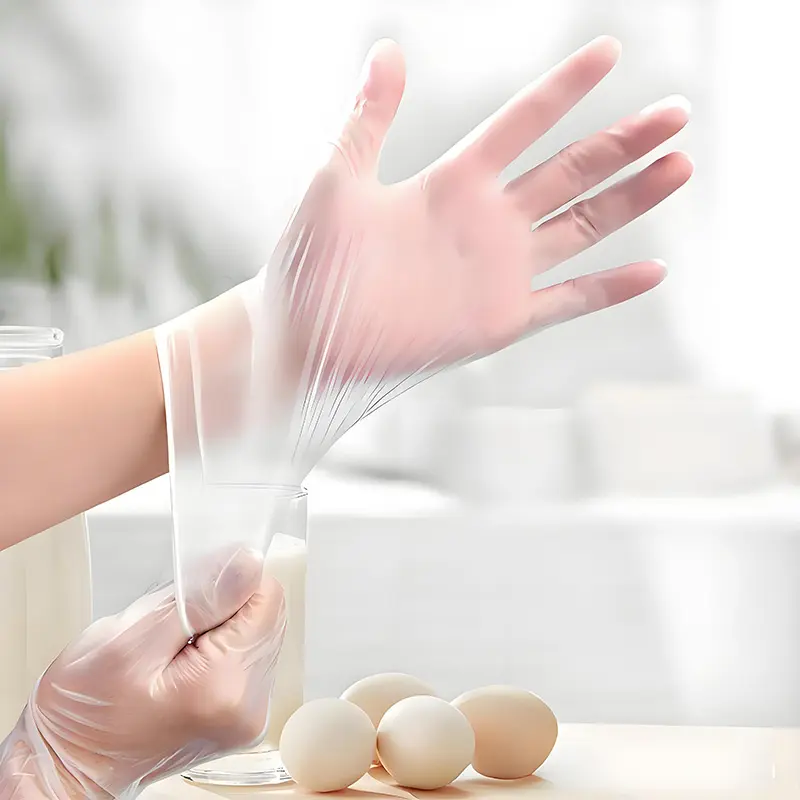 Disposable Food Safe TPE Cleaning Gloves, Thick, Non-Slip, Abrasion Resistant, Snug Fit for Cooking, Food Handling, Food Safe Gloves, Abrasion Resistant Cleaning Gloves