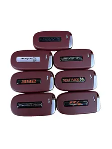 Habibis Carbon Red SRT Hellcat R/T 392 Scatpack Trackhawk Key Fobs Compatible with Dodge Charger Challenger Jeep Trackhawk