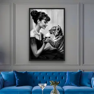 Audrey Hepburn Tiger Cub Art Print