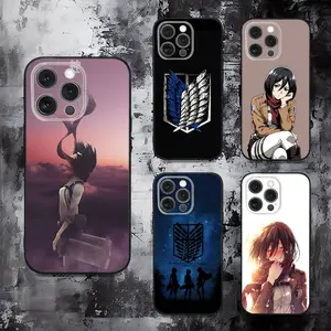 A-Attack on T-Titan Mikasa Phone Case For iPhone 16,15,14,13,12,11,Pro,Max,Plus,X,XS,SE,E,Mini,Soft Silicone Black Case iPhone16case Premium Phone Case deals for you