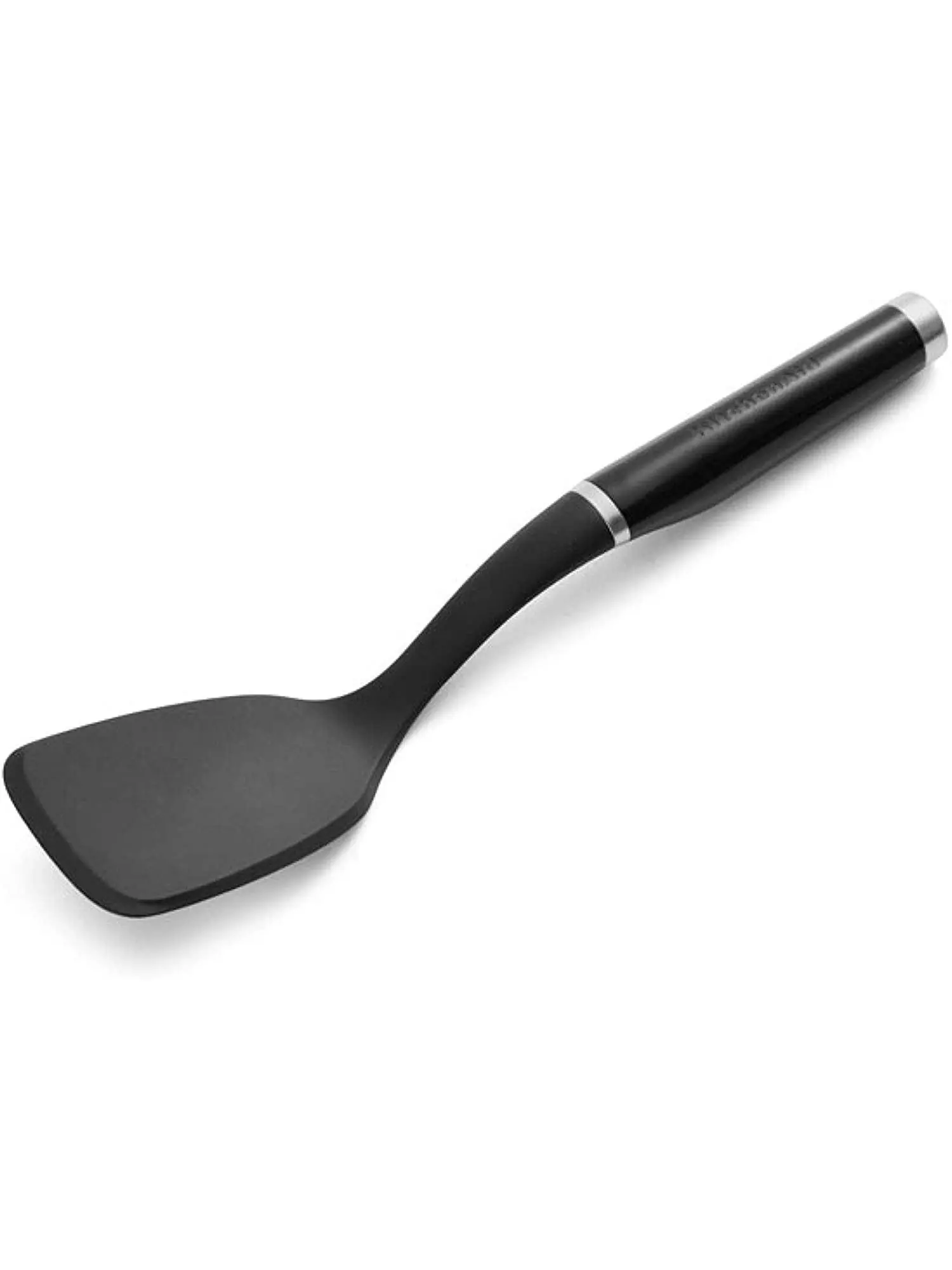 KitchenAid Heat-Resistant Solid Turner Kitchen Utensil Set, 3.5x8.5 in, 0.34 lbs, ABS-Nylon Construction, Black, ABS Material, Max Temp 450°F, Dishwasher Safe for General Cooking