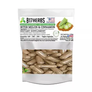 Ceylon Cinnamon & Bitter Melon Veggie Capsules, 500mg, 100 ct.