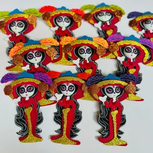 Mini Catrina foam Dia de los muertos ofrenda mini decorations for the altar of piece