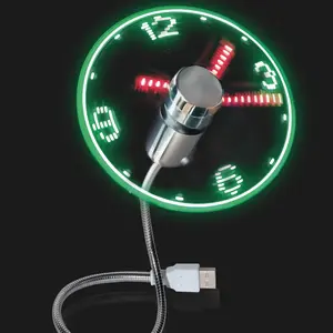 LED USB Clock Fan | Flexible Mini Desk Fan, Cool Summer Decor & Ideal Gift