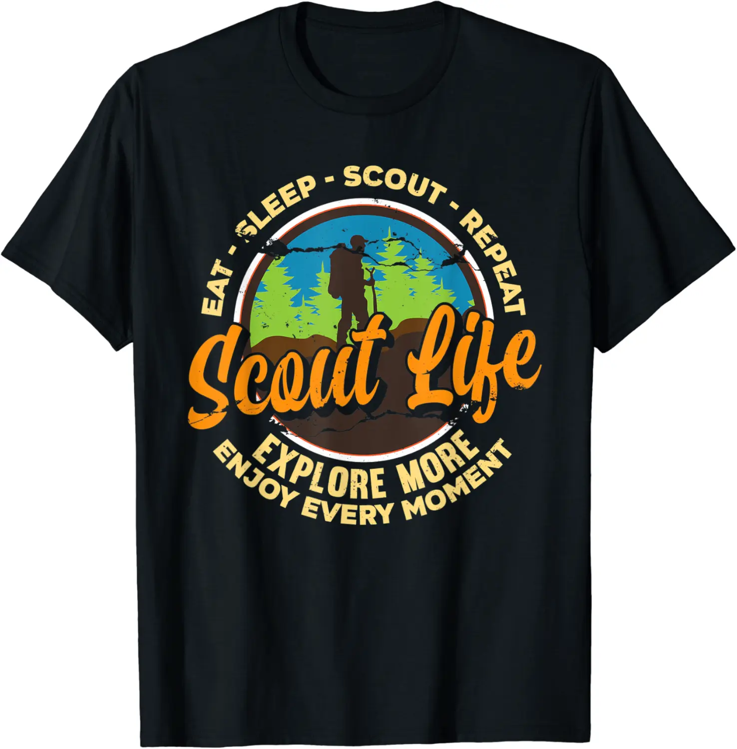 Eat Sleep Scout Repeat - Best Scout Life Hiking Scouting T-Shirt - Matthewmatt Shop 55B08XT1Z18Z