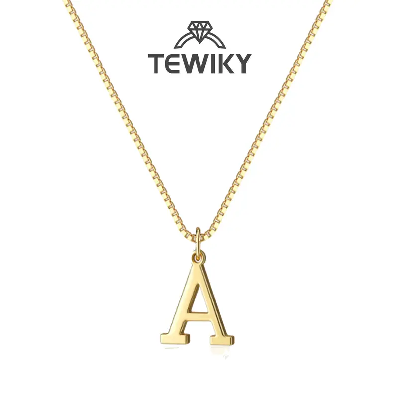 TEWIKY Initial Dainty Letter Necklace Tiny A Z Pendant Choker Necklace Trendy Cute Personalized Monogram Name Necklace Jewelry For Teen Girls Gift For Black Friday Christmas Gift Modern Versatile Accessories For Valentineday