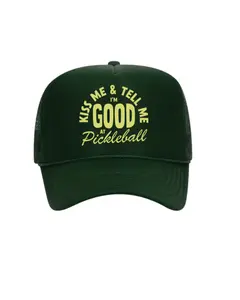 Kiss Me Pickleball - Green Foam Trucker Hat
