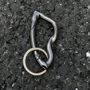 Heavy Duty Carabiner Keychain Clip - Tired of flimsy hooks, locking spring D-shape secures keys, backpacks & bottles, rustproof metal for hiking and daily carry