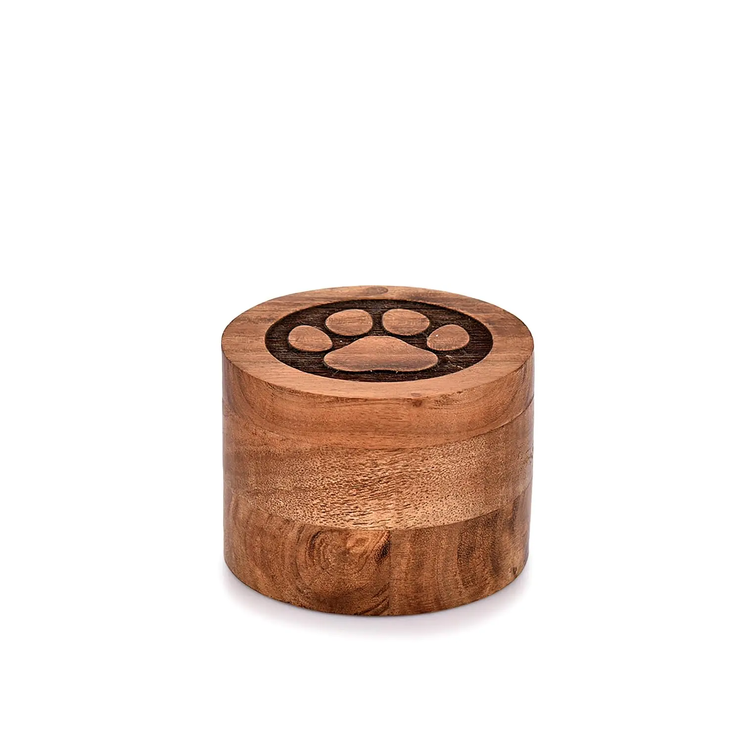 Acacia Wood Decorative Urns Funeral Cremation Urn for Ashes for Dogs, Pet Urns for Cats (3.5" x 3.5" x 2.5")