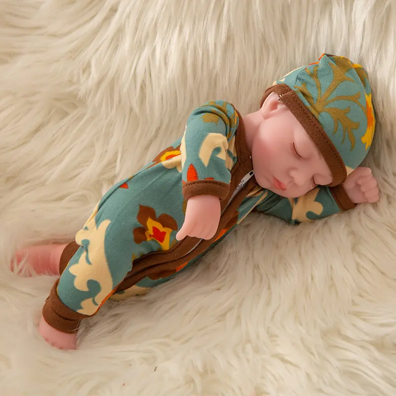 10-inch Reborn Baby Doll with Matching Green Outfit - Dress Up Dolls, Festive Gifts for Halloween, Thanksgiving, Dolls Gifts