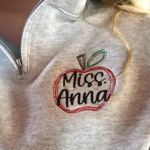 Personalized Teacher Quarter Zip Sweatshirt, Custom Teacher Embroidered Shirt, Teacher Appreciation Shirt, Teacher Sweatshirt