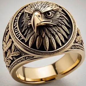 Bold 3D Eagle Men’s Ring – Powerful Symbol of Strength & Freedom | Perfect Gift for Engagement, Father’s Day & Anniversary