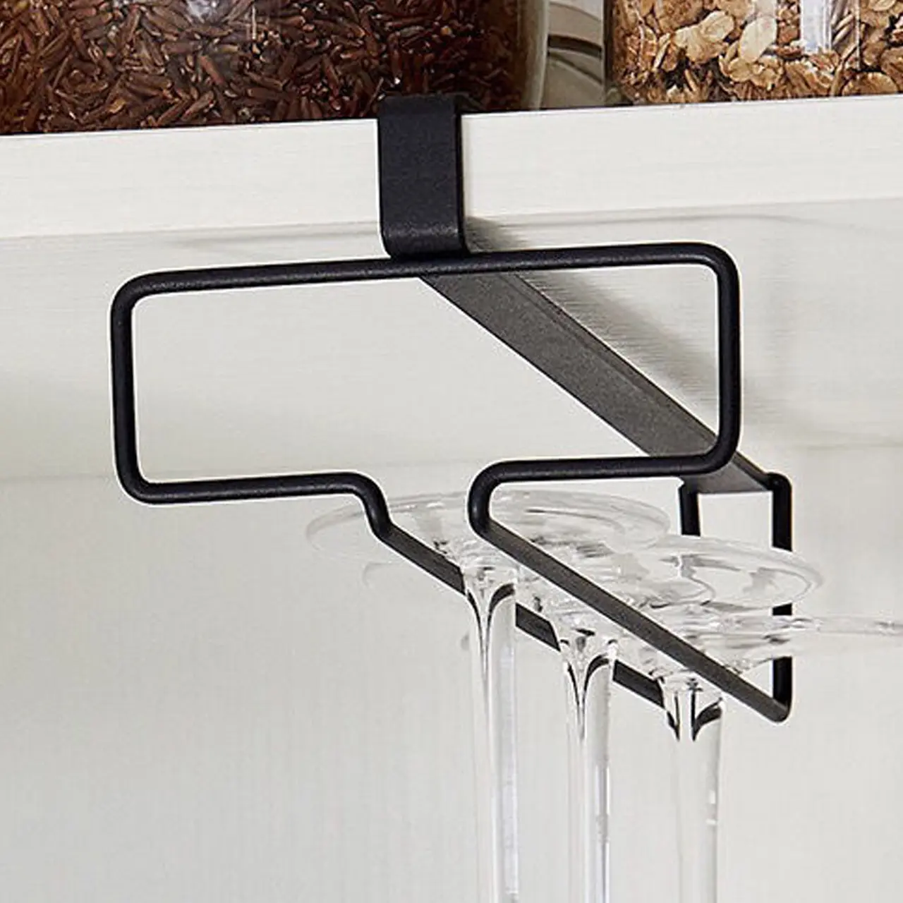 304 Stainless Steel Wine Glass Rack, Space-Saving Durable Vertical Holder for Kitchen Bar Dining Room, Easy Install No Drilling Required