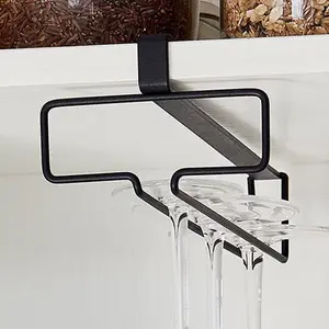 304 Stainless Steel Wine Glass Rack, Space-Saving Durable Vertical Holder for Kitchen Bar Dining Room, Easy Install No Drilling Required