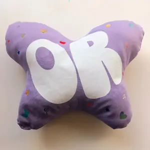 Decorative purple pillow-multicolors