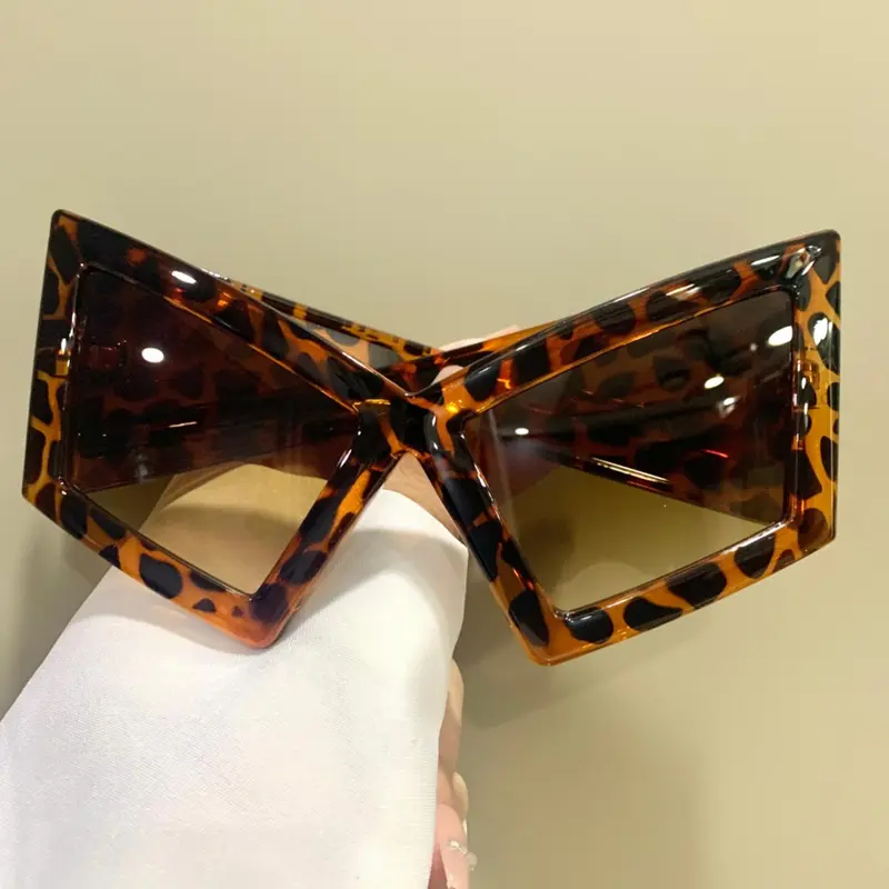 Unisex Cat Eye Frame Glasses, Casual Stylish Glasses, Trendy Casual Oversized Frame Eyeglasses for Everyday Use, Fashion Y2k Accessories Eyewear, Trendy Beach Eyewear