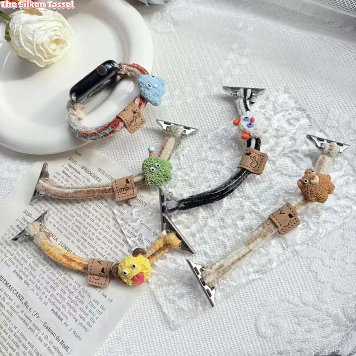 Cute Cartoon Monster Ceramic Watch Band - Fun Playful Strap, Universal for Apple & Xiaomi Ceramic Watches, Stylish Lightweight, Casual Style for Everyday Use, Only Watch Band Included tiktokshopbacktoschool