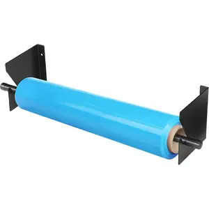 60 Inch Paper Roll Holder Vinyl Roll Wrapping Paper Holder, Wall Mounted Adjustable Roller Rack, Reliable Kraft Scroll Dispenser for Vinyl Kraft Other Rolled Materials (Black)