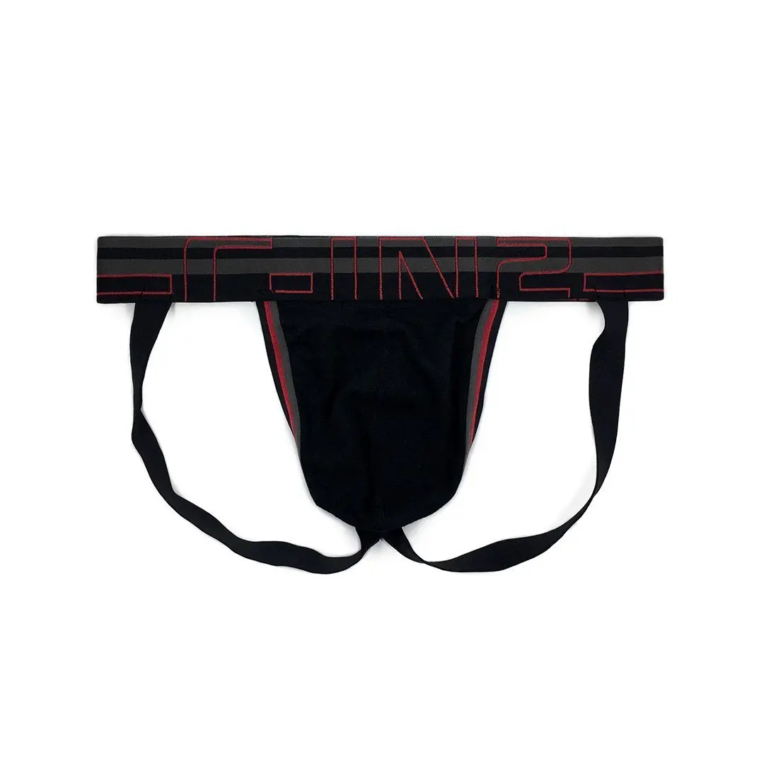 C-IN2 Zen Jock Black for Men | Performance Mesh Fabric Made from Rayon from Bamboo | Sculpted Pouch for Lift & Support