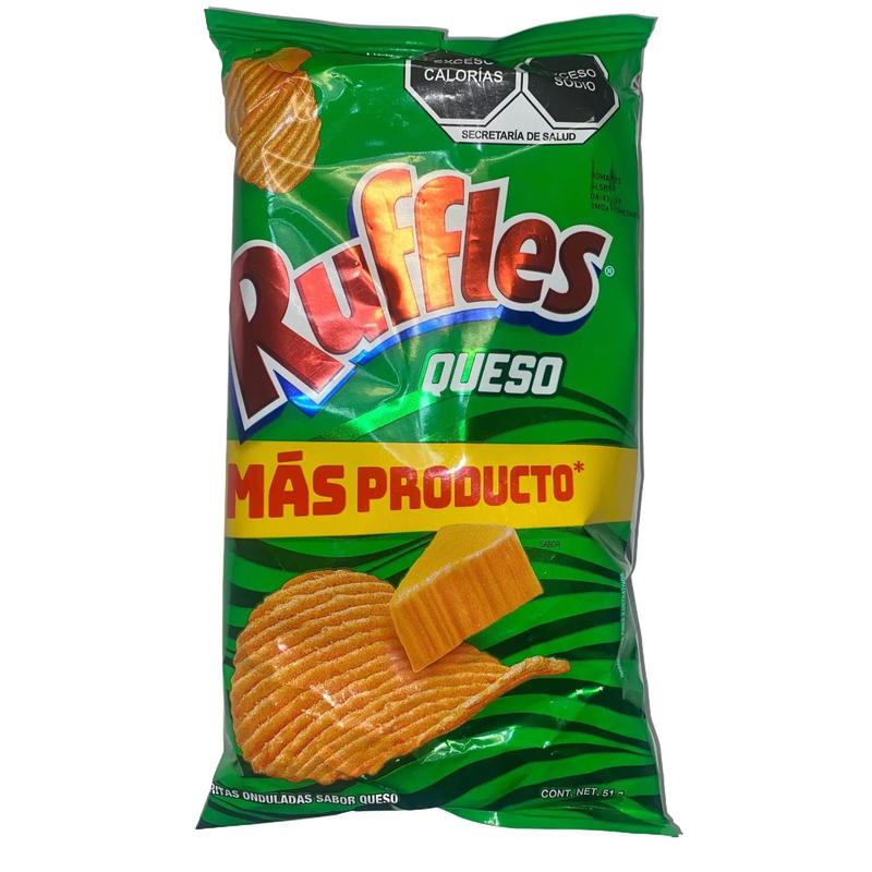 10 - Pk Ruffles Queso Chips 48GRAMS - Crispy Crunchy - MEXICAN CHIPS - PAPITAS MEXICANAS - SABRITAS MEXICANAS