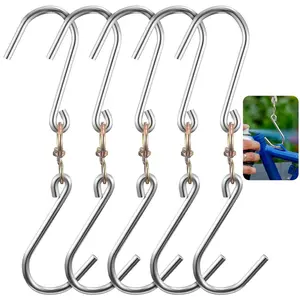 5 Pcs 13" Heavy-Duty Swivel Rotating Spinner Paint Hooks, 200 Pounds Capacity, Hanging Hooks for Powder Coating and Painting