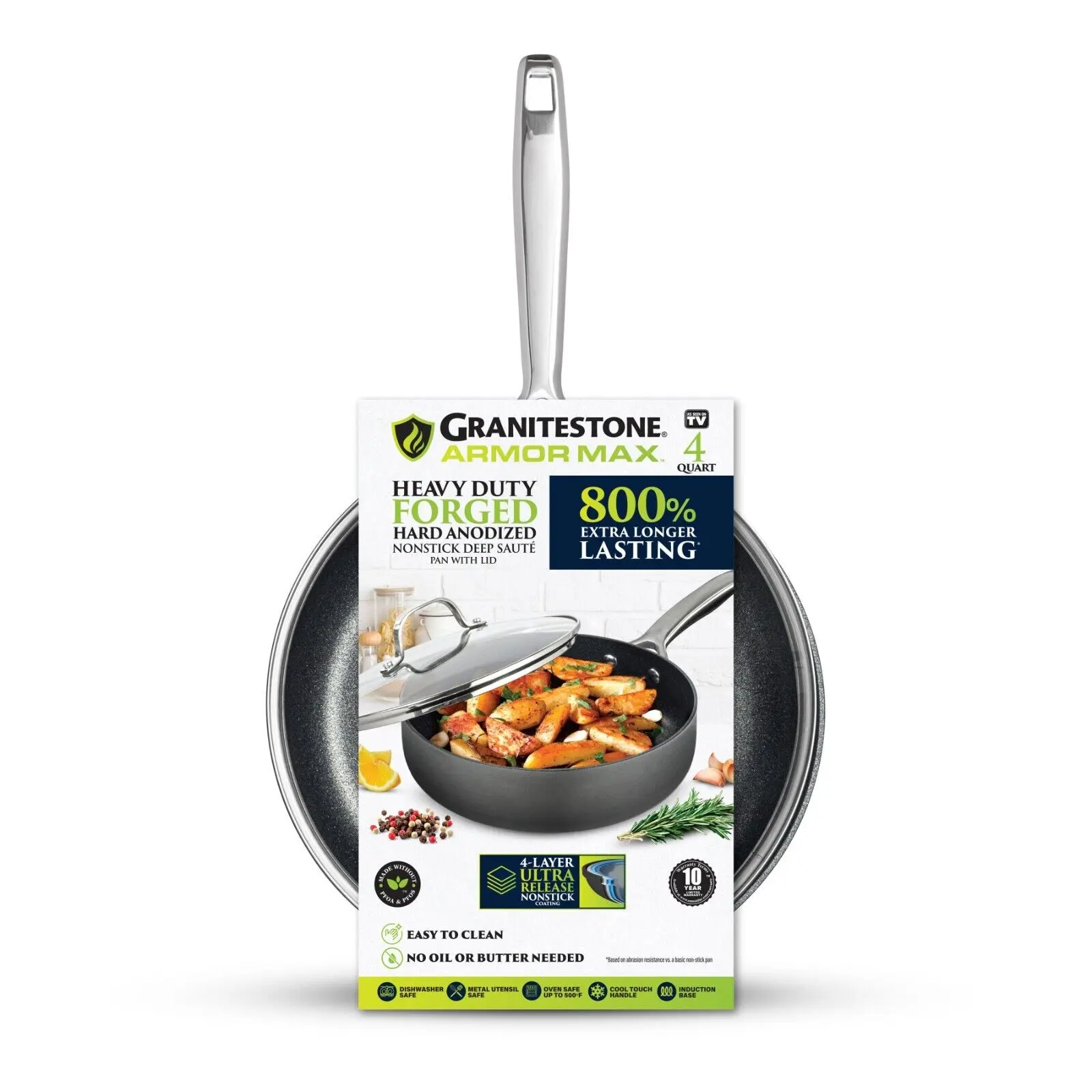 Granitestone ArmorMax 4 Quart Deep Saute Pan Granitestone ArmorMax 4 Quart Deep Saute Pan