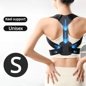 1 Posture Corrector With A Beautiful Back, Comfortable To Wear, EVA Material, S/M/L Size, Black/Pink Healthcare