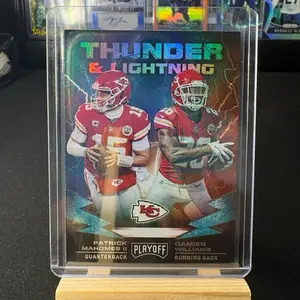 PAT MAHOMES II / DAMIEN WILLIAMS 2019 PANINI PLAYOFF THUNDER & LIGHTNING