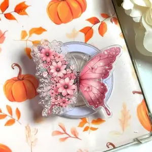 Colorful Butterfly Phone Grip – Vibrant Butterfly Design, Kawaii MagSafe Grip for Nature & Art Lovers