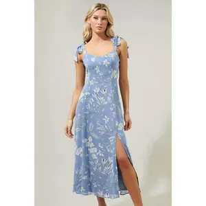 Scout Floral Viejo Tie Strap Midi Dress