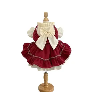 Pet Clothes, Bow Princess Dress, Pet Lolita Dress, Dog Clothes, Cat Clothes, Teddy Poodle Yorkshire Terrier Clothing
