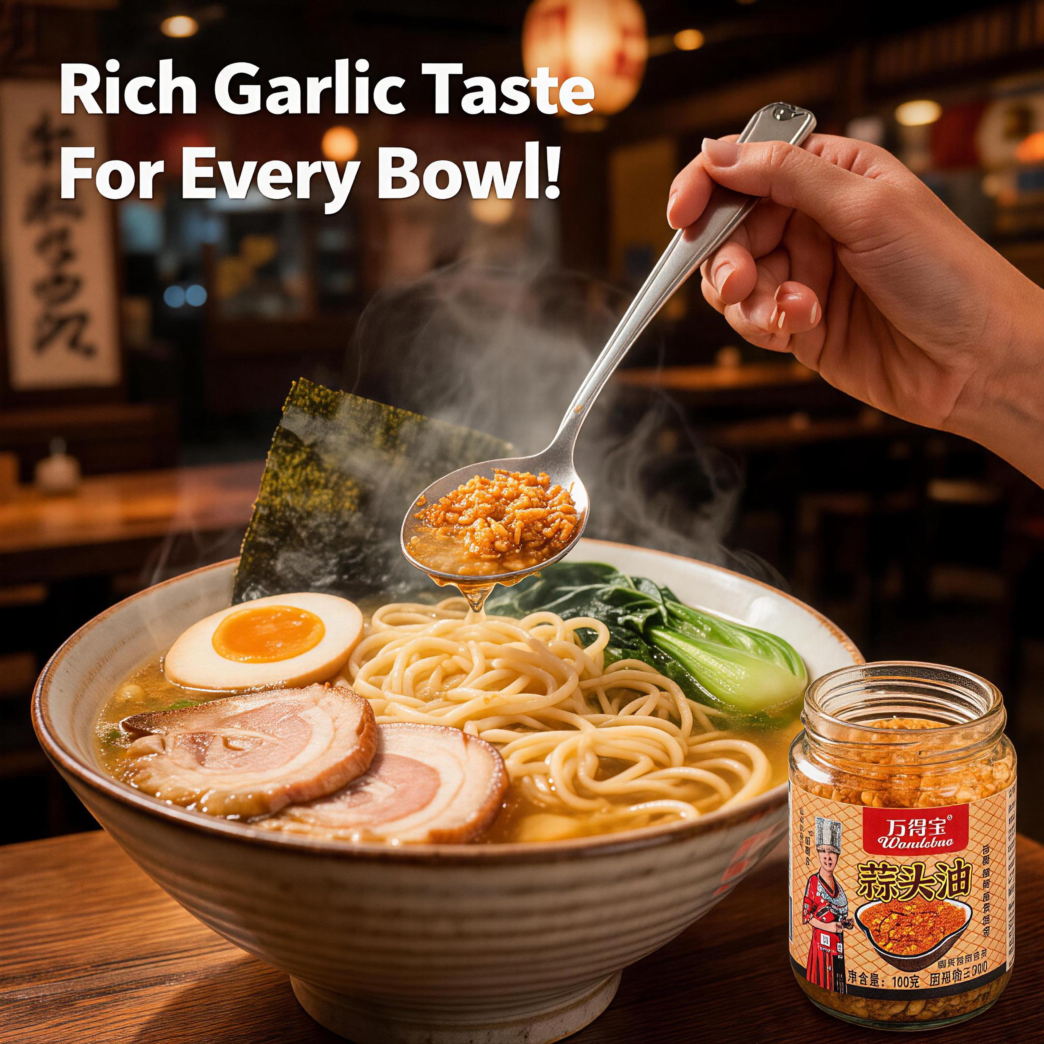 Pure Garlic Infusion Oil 160g - Vegan Safe Plant-Based Savory Seasoning, Chinese-Style Topping for Ramen, Roasted Veggies, Dairy-Free Rich Allium Flavor for Home Chefs#backtoschool
