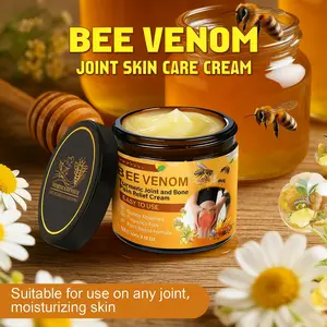 Natural Bee Venom Care Cream 60g, Gentle Daily Body Massage Cream for Neck, Waist, Back, Knees, Hands, Feet and Legs, Skin-Friendly Non-Greasy Massage Gel with Natural Plant Extracts
