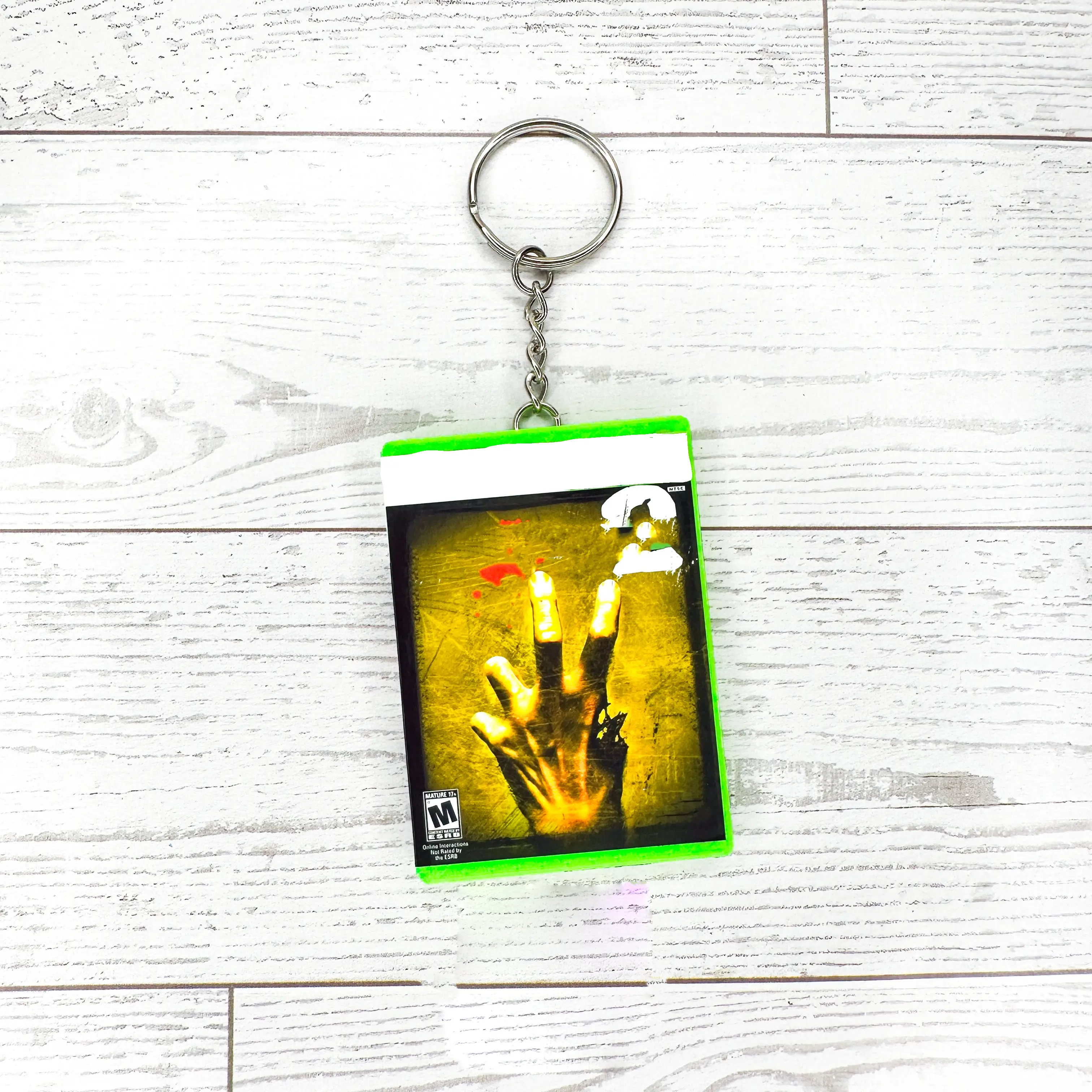 Mini Case Keychain Inspired by Retro Video Game L4D2 | Magnetic Opening Case with Mini Disc